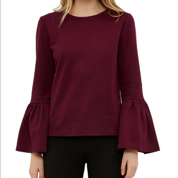 Pre-Loved Ted Baker Lolar Bell Sleeved Top - Size 8/10 - Picture 1 of 7